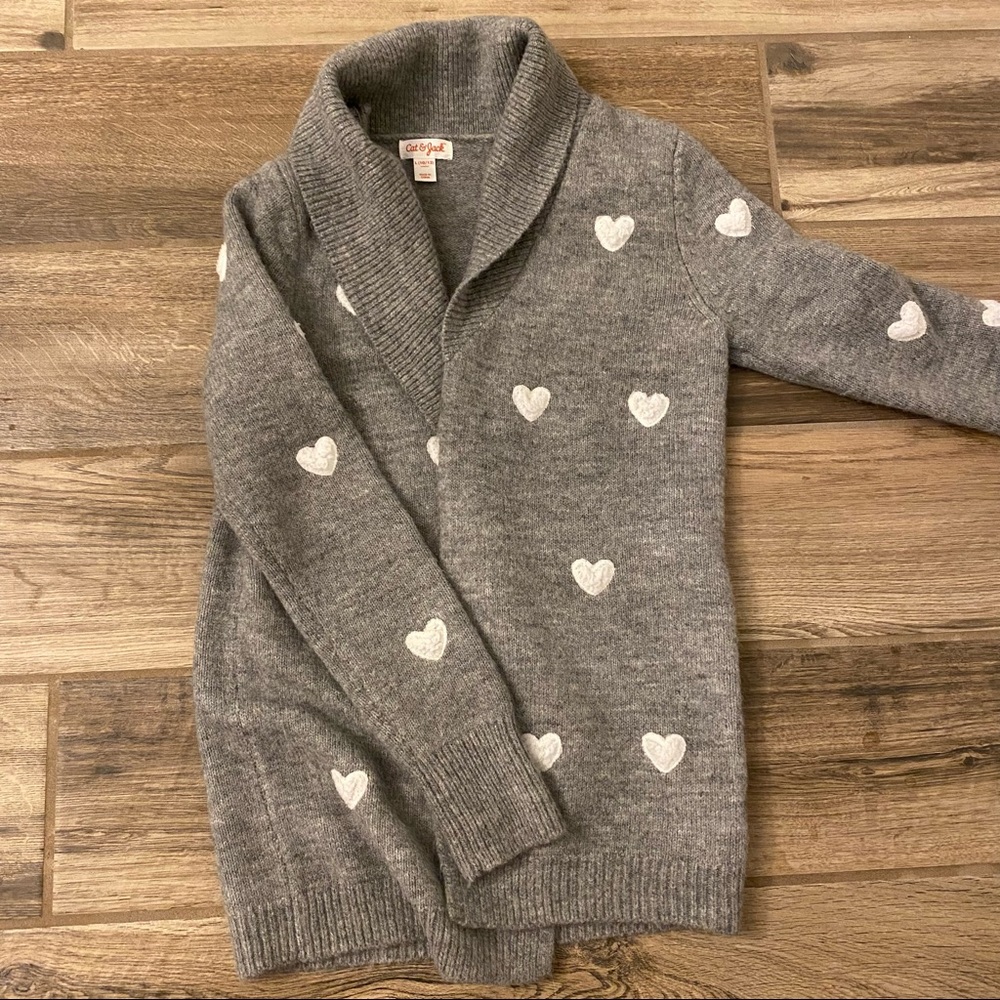 cat and jack hearts cardigan.